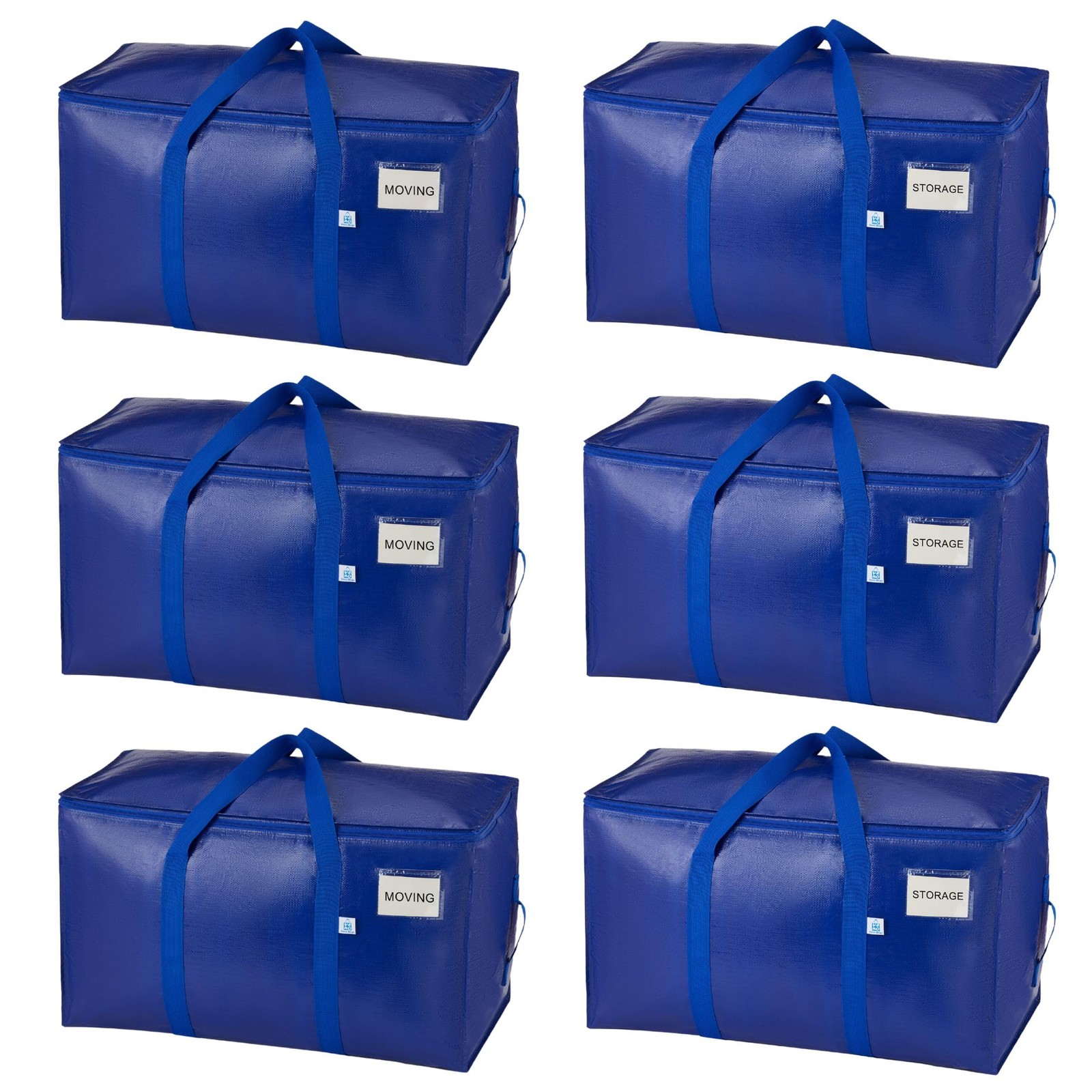 6 Pack Heavy Duty Moving Bags, 90L Extra Large Moving Boxes Alternative, 50lb…