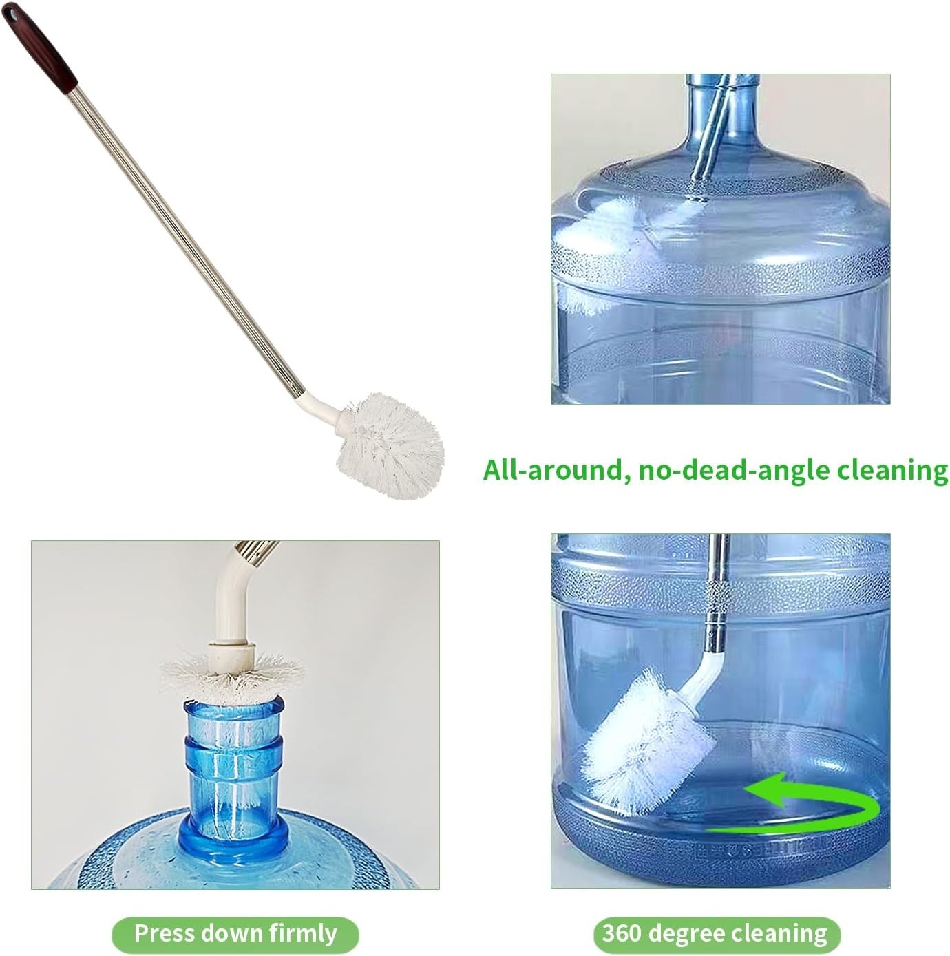 2-Pack Bucket Brush, Bottle Brush for Cleaning Extra Long Bottles, Gallon Jug…