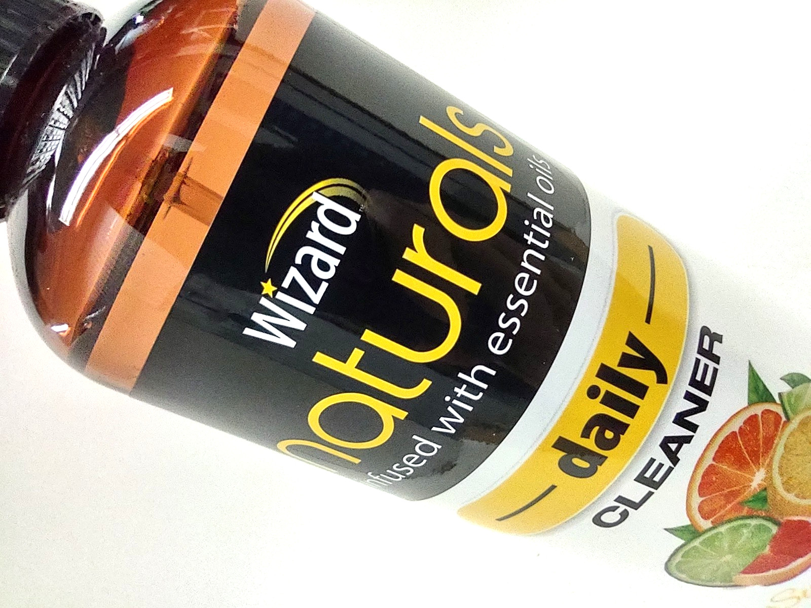 ( 4 ) Wizard Naturals In W/Essentials Oils Daily Cleaner Sunny Citrus 13 oz Ea