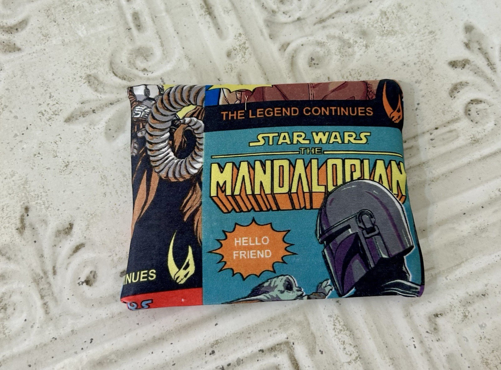 Star Wars Mandalorian XL Reusable Shopping Bag Built-In Pocket Disney 23″x16″