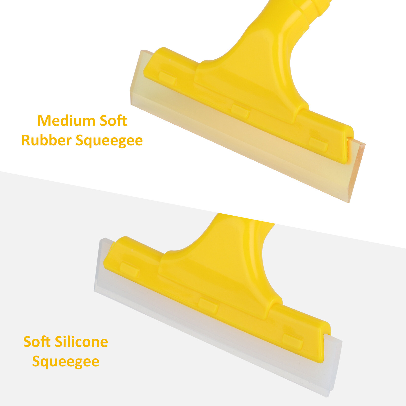 2Pcs Flexible Silicone Squeegee Shower Car Window Glass Door Wiper Cleaner Brush