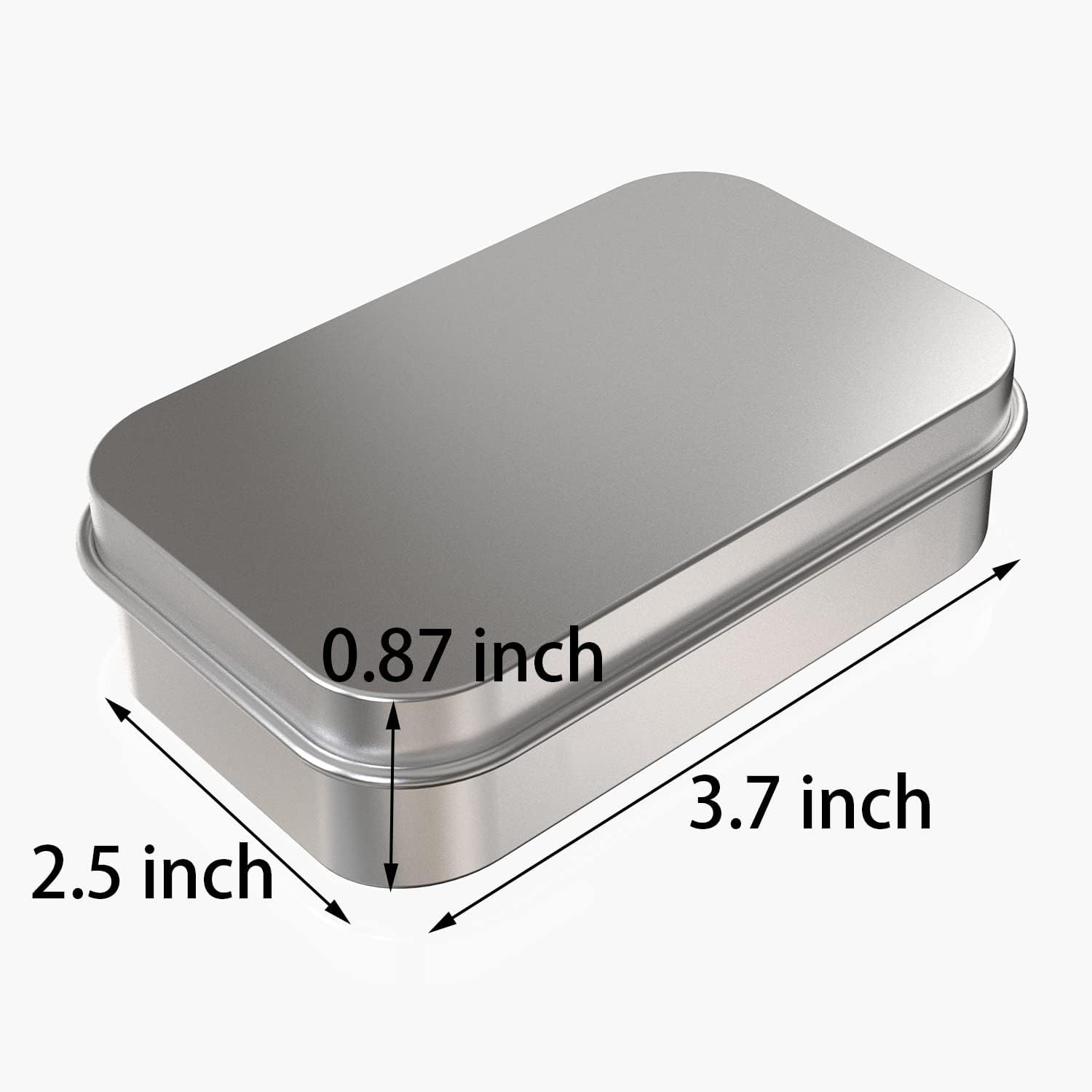 2 Pcs Metal Hinged Tin Box Container Mini Portable Small Storage