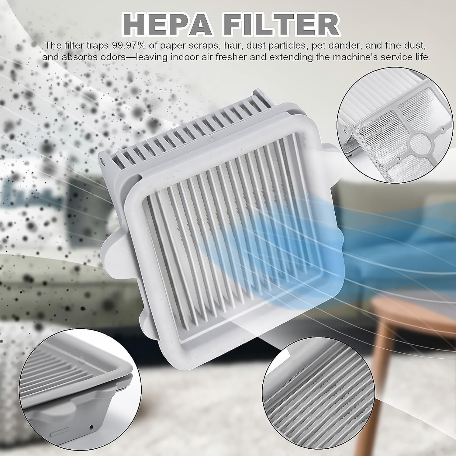 Complete Replacement Accessory Set for Roborock F25 – Brushes & HEPA Filtration