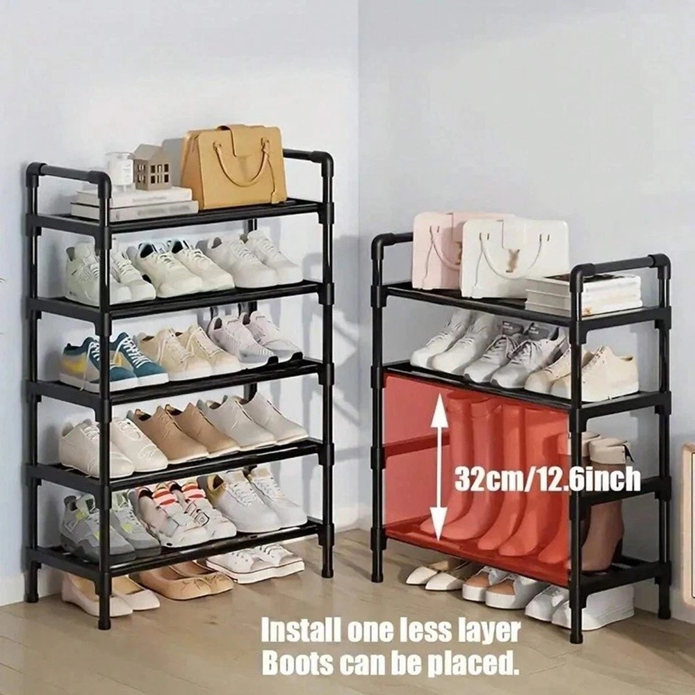 5 Tier Shoe Rack Sturdy Space Saving Shoe Storage Organizer for Home Office