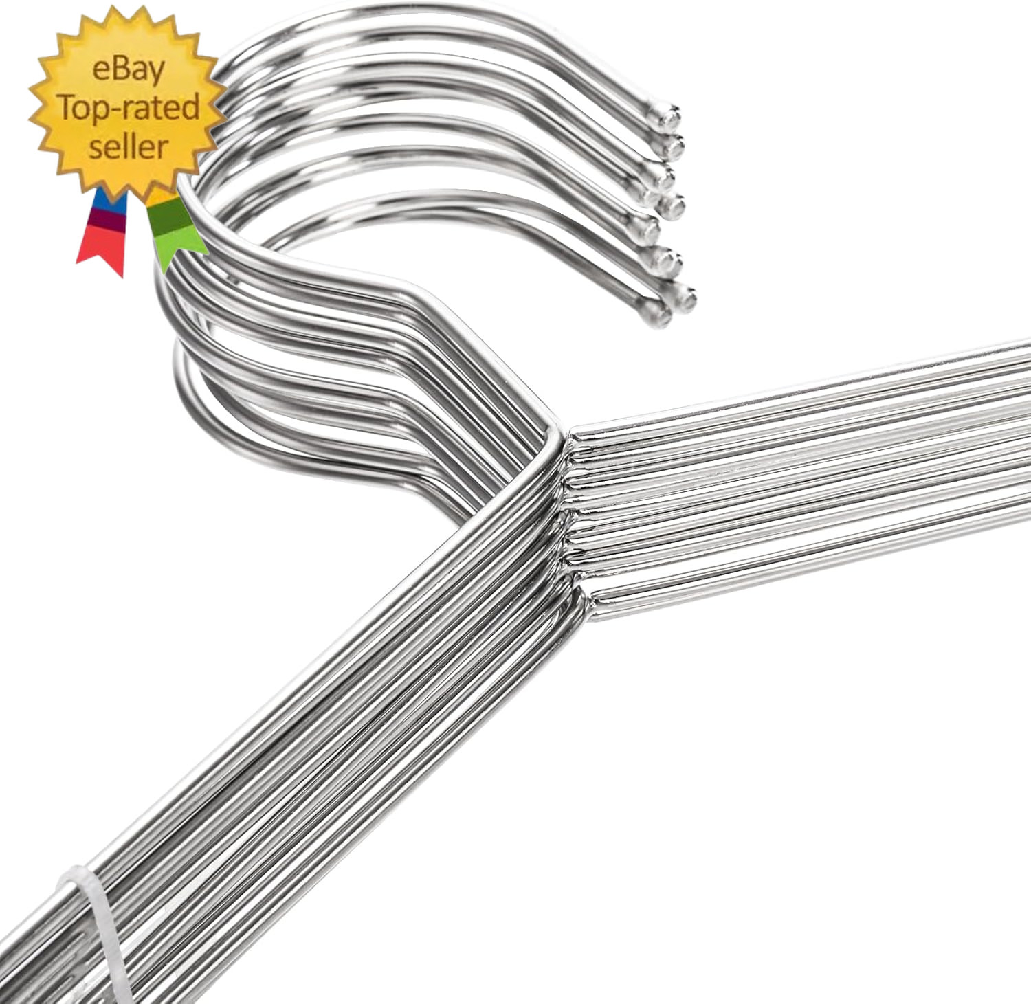 50 Pack Stainless Steel Strong Wire Metal Hangers Heavy Duty Clothes Hangers –