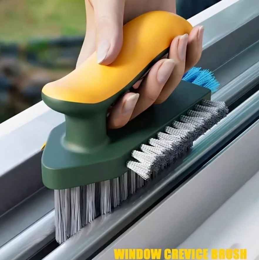 1 pc 2‑in‑1 crevice cleaning brush –multi‑functional handheld home cleaning tool