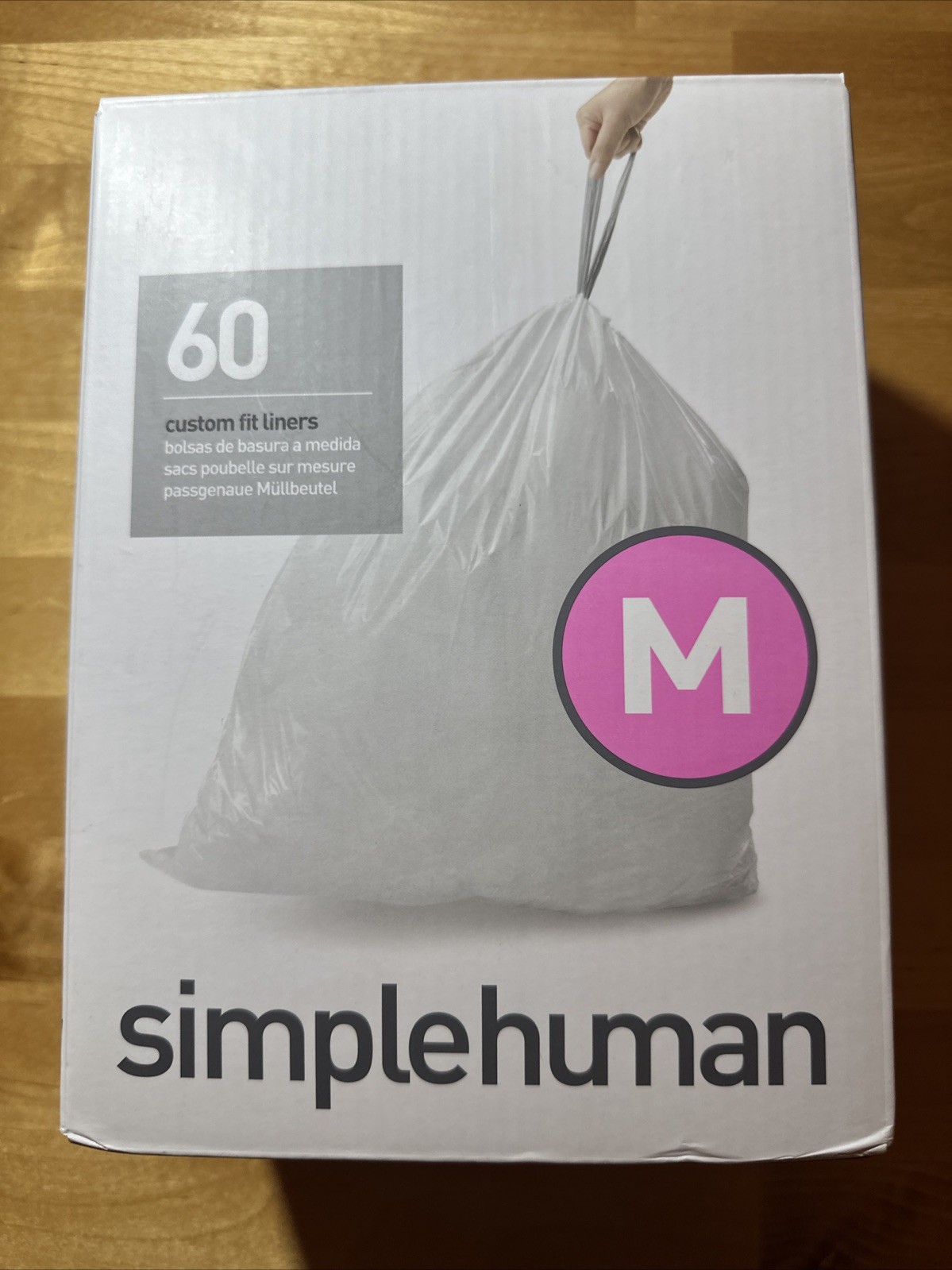SimpleHuman Code M Custom Fit Drawstring Trash Bags 45L / 12 Gallon – 60 count