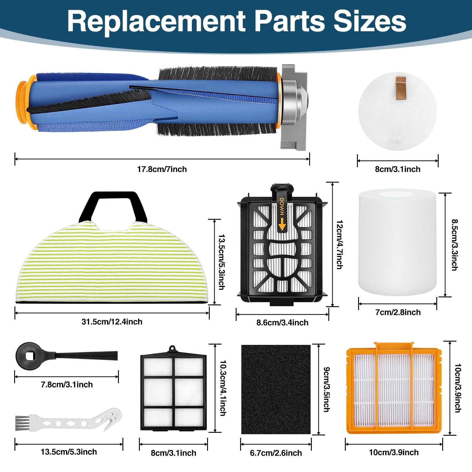 UR2650WS Replacement Parts for Shark Matrix Plus 2in1 Robot Vacuum, Accessori…