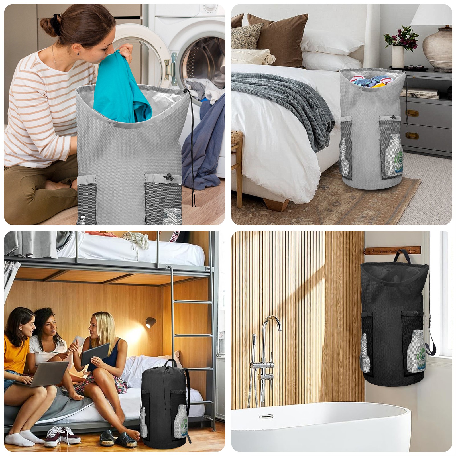 Heavy Duty 120L Laundry Bag Backpack 900D Oxford Waterproof for Cloth Organizer