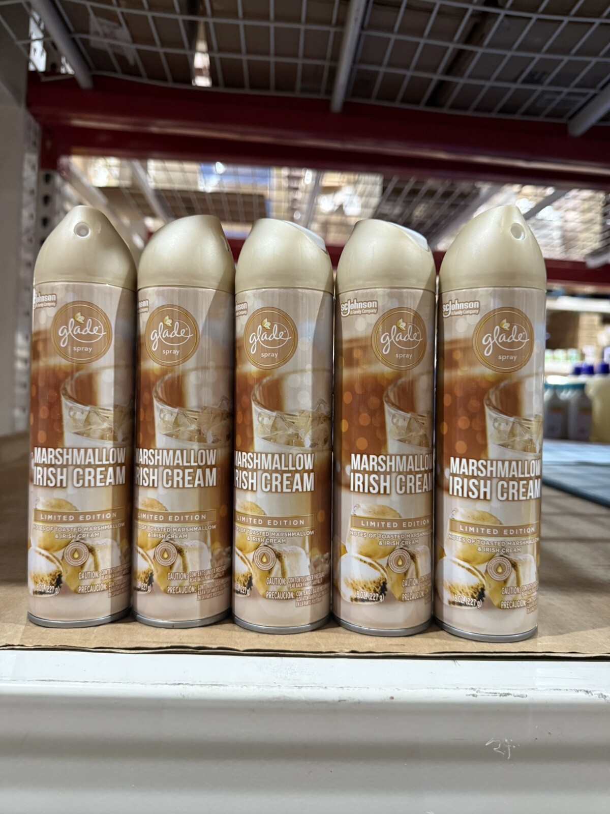 5 Glade Limited Edition MARSHMALLOW IRISH CREAM Automatic Air Freshener Sprays