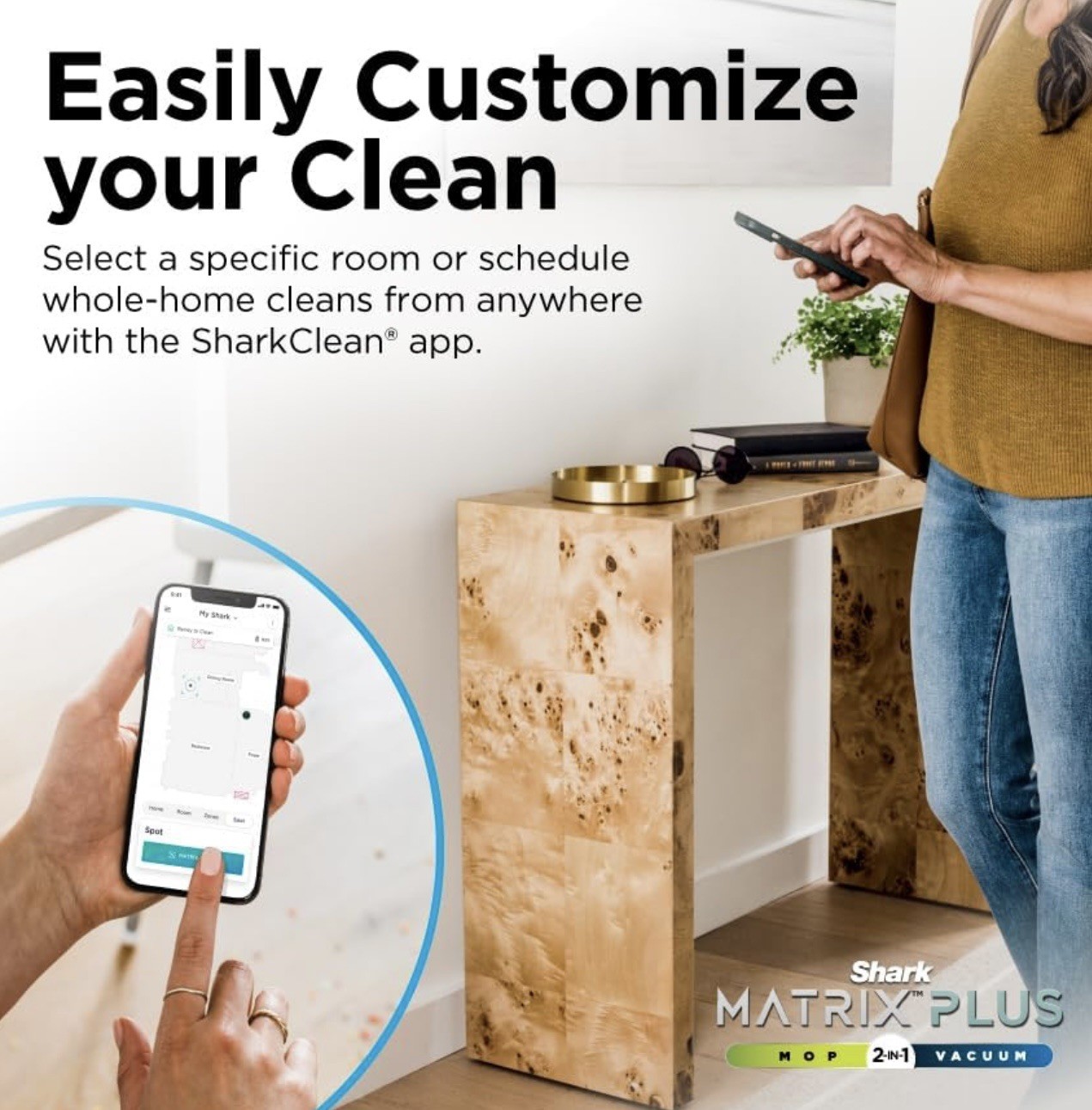 Shark – Matrix Plus 2-in-1 Robot Vacuum & Mop with Sonic Mopping, Matrix Clea…