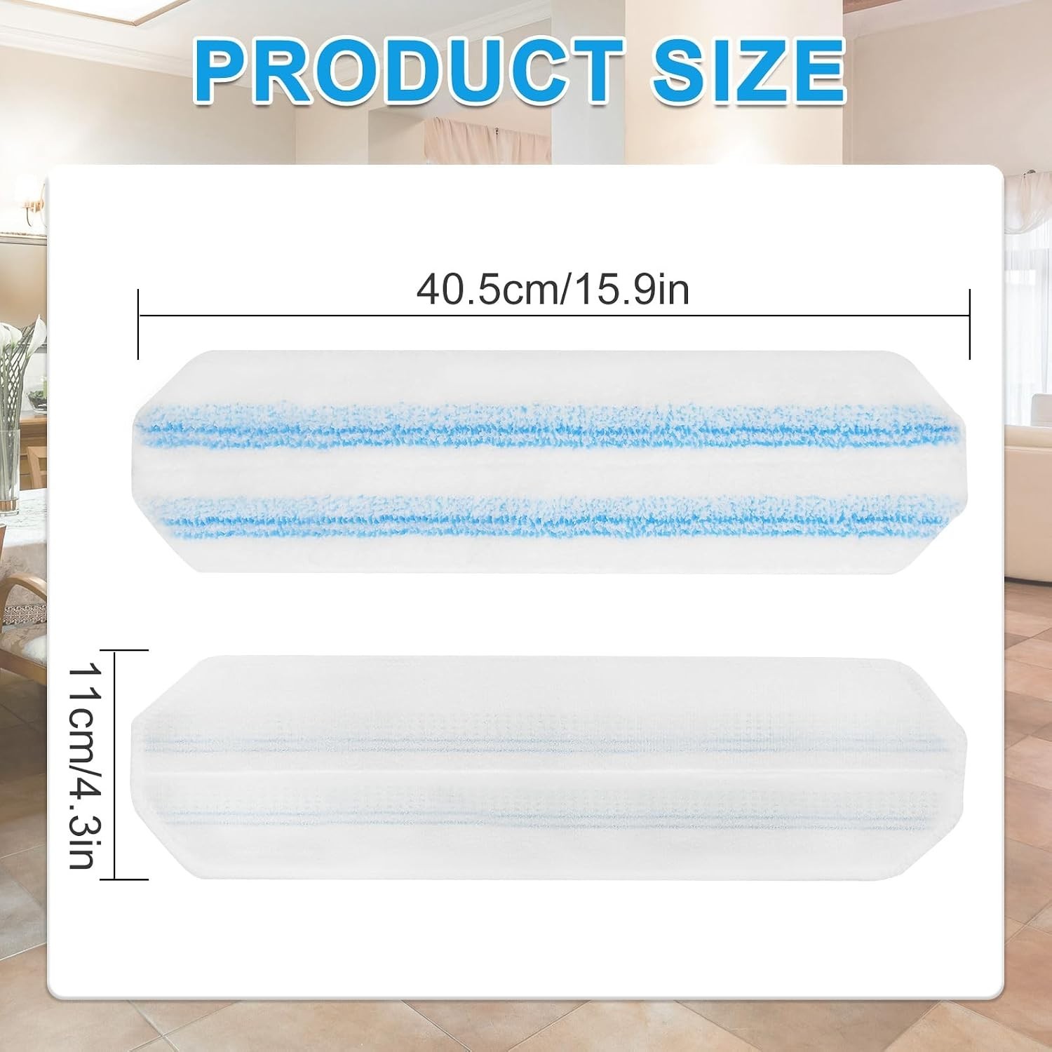 Mop Replacement Pads for Ocedar H2prO Flat Mop, 4 Pack Mop Refills for O-Ceda…