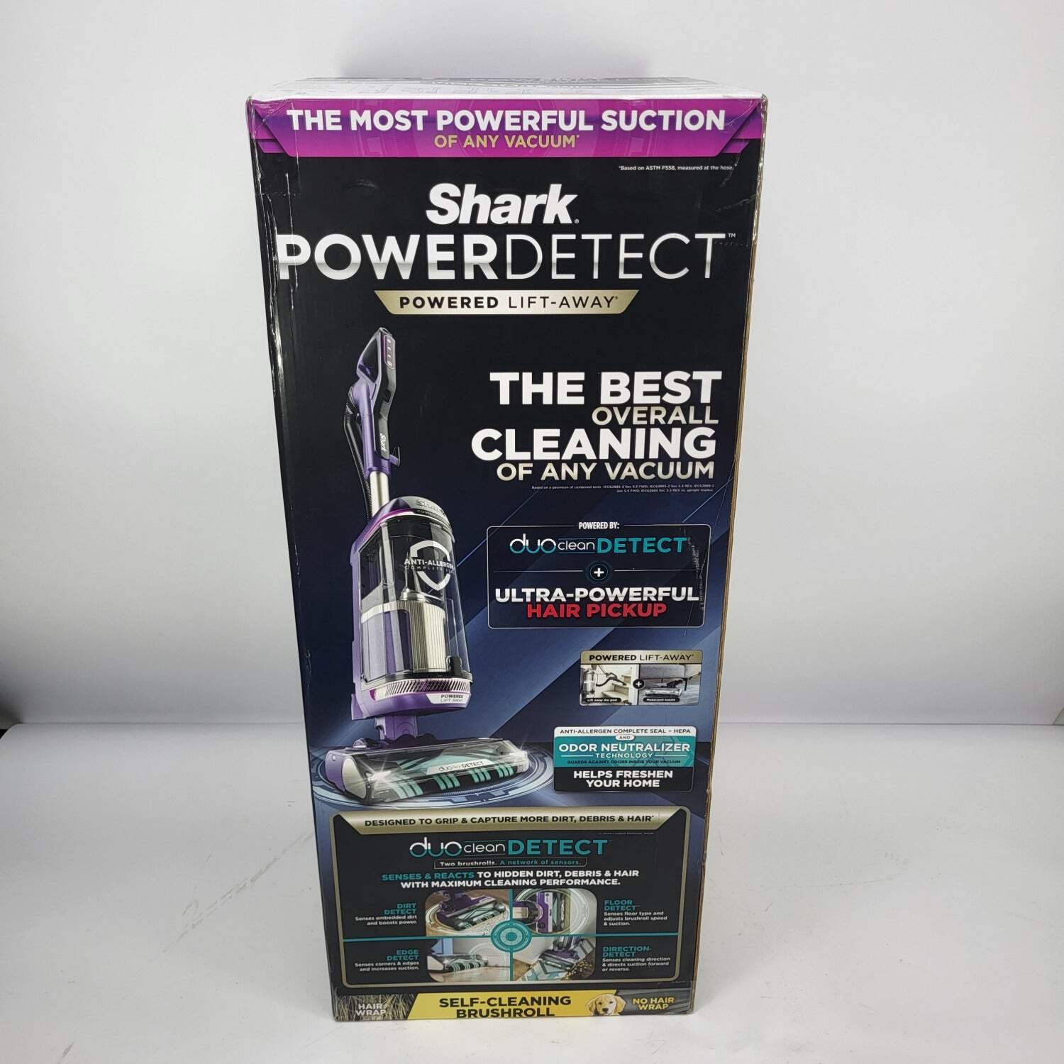 New Shark Powerdetect Upright Bagless Smart Vacuum Cleaner Purple AZ4002