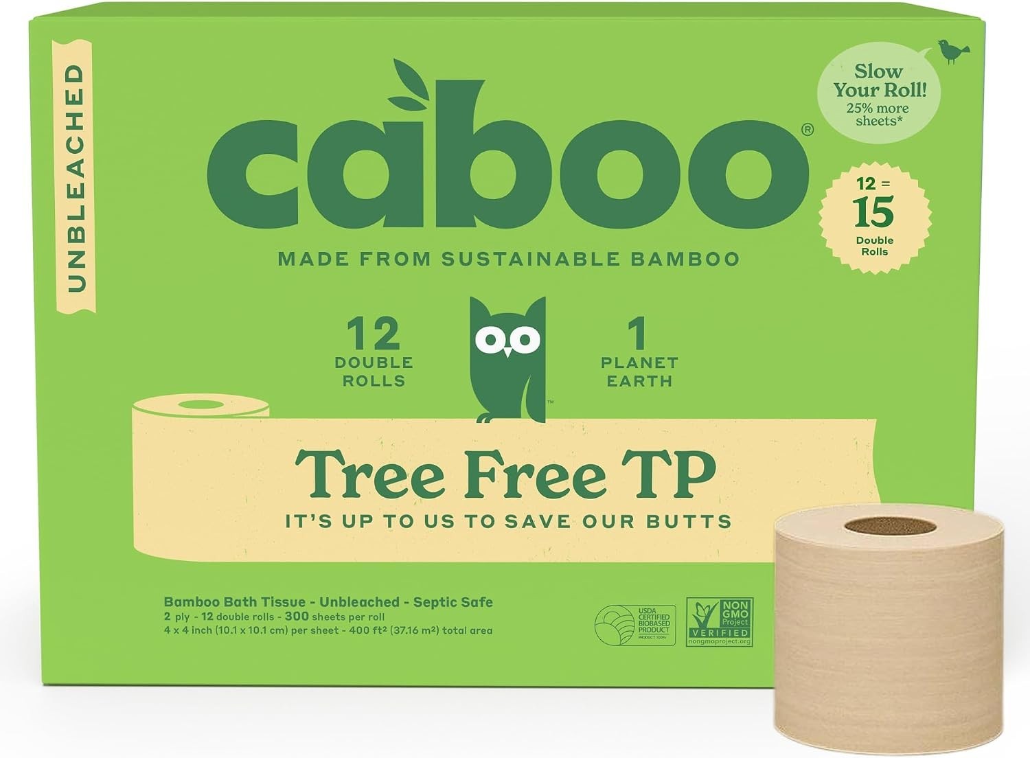 Tree Free Unbleached Toilet Paper | Plastic Free Packaging, Septic Safe, Eco …