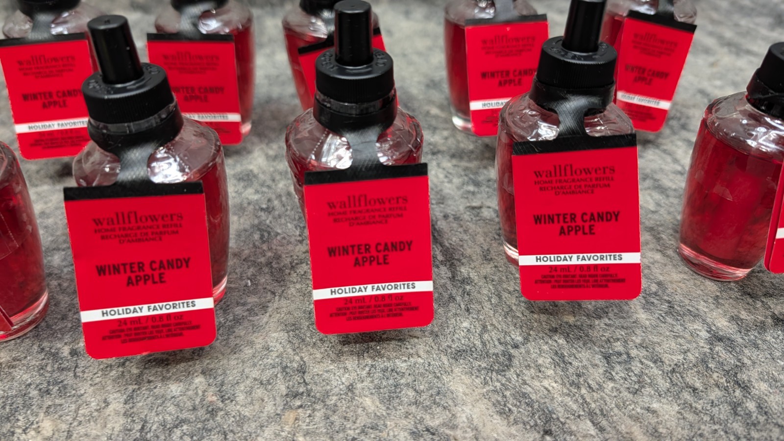 🔥10 + 1🔥 Bath & Body Works Wallflower WINTER CANDY APPLE Bulbs 0.8 fl oz