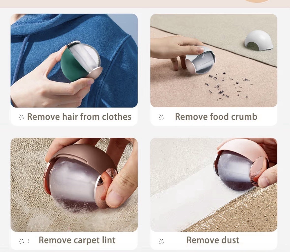 Washable and Reusable Lint Roller Ball Sticky Portable Pet Hair Removal Tool