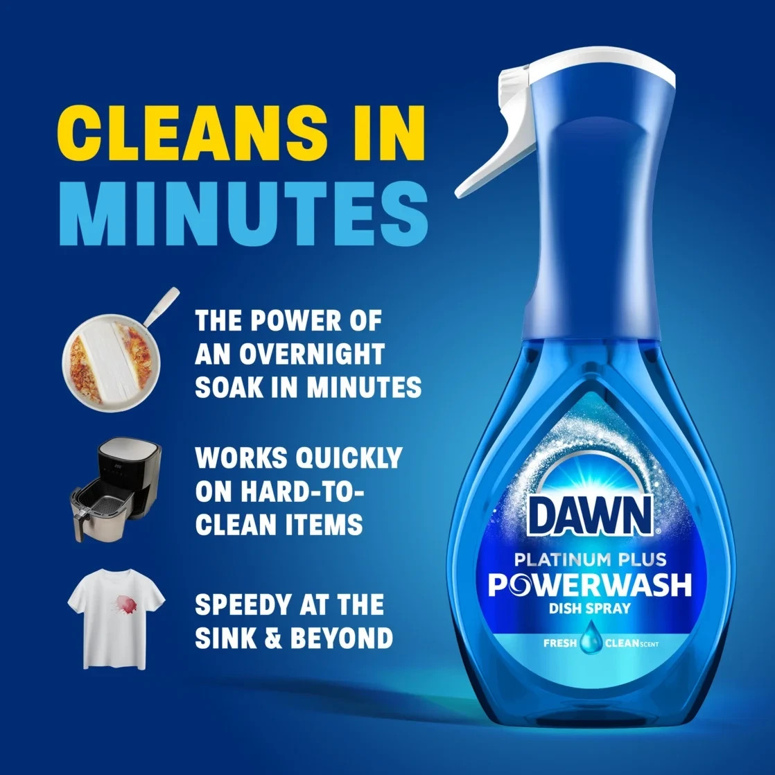 Dawn Platinum Powerwash Spray, Fresh,1 Starter Kit, 16 Fl Oz, FREE SHIPPING!!