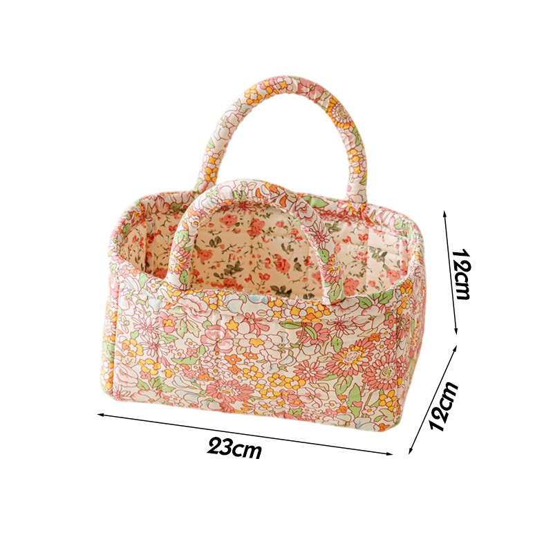 Flroal Fabric Storage Basket Storage And Organizing Basket Miscellaneous Basket.