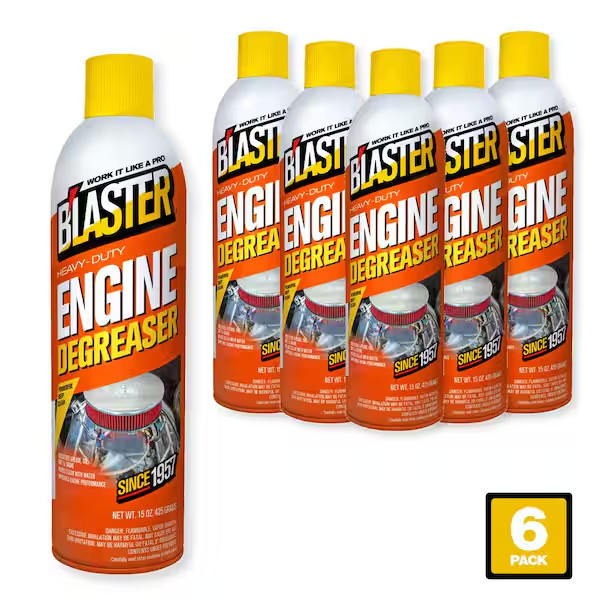 Heavy-Duty Engine Degreaser and Cleaner Spray – 15 oz. (Pack of 6)