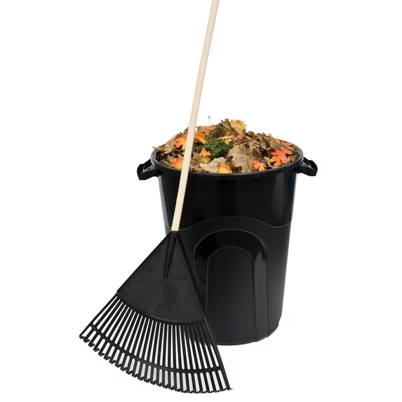 Hyper Tough 32 Gallon Wheeled Heavy Duty Plastic Garbage Can, Attached Lid, Blac