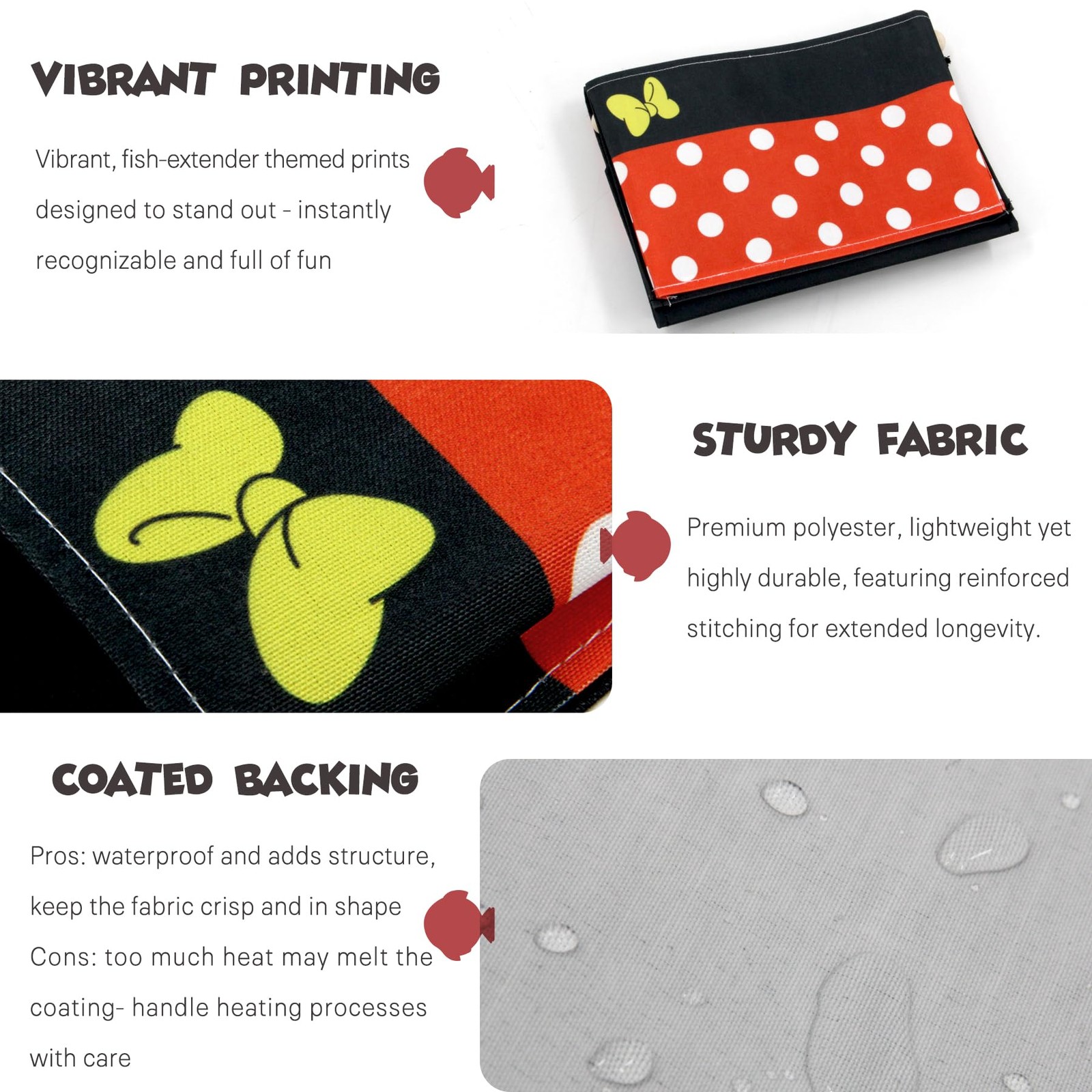 2 Pocket Canvas Fish Extender – 10 Inch Width, Portable, Easily Customize, Ha…