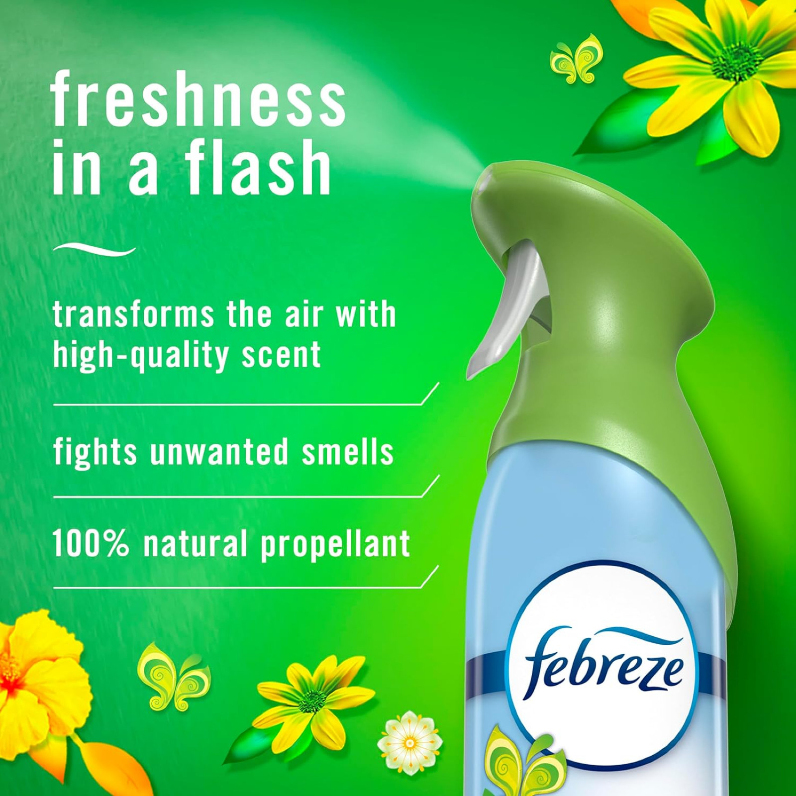 Febreze Air Freshener Spray,Odor-Fighting Room Spray,Gain Original, 8.8oz,2Count