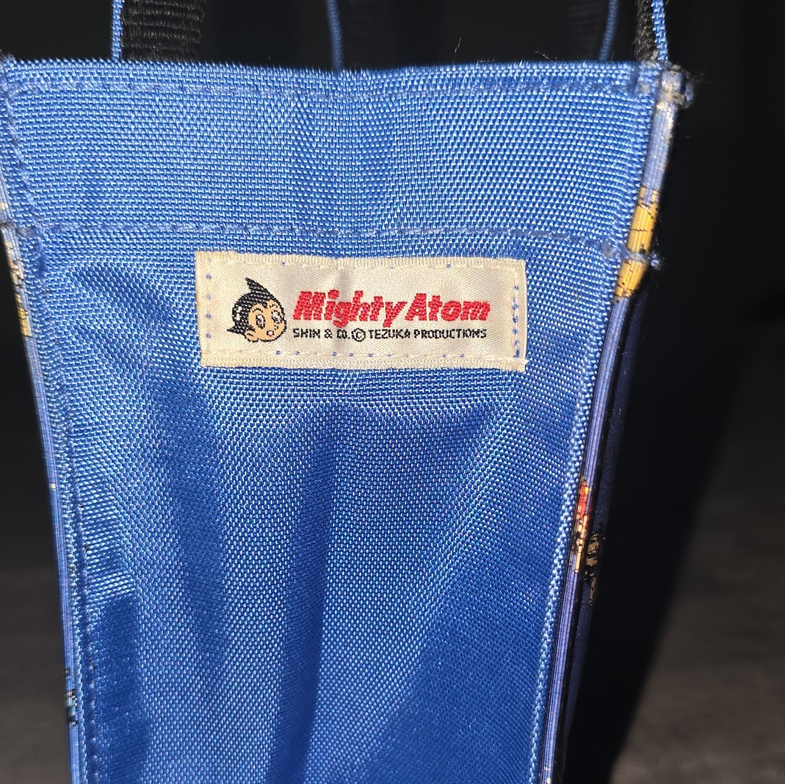 Mighty Atom Blue Reusable Nylon Tote Bag Small All-Over Print 9x9x3 in