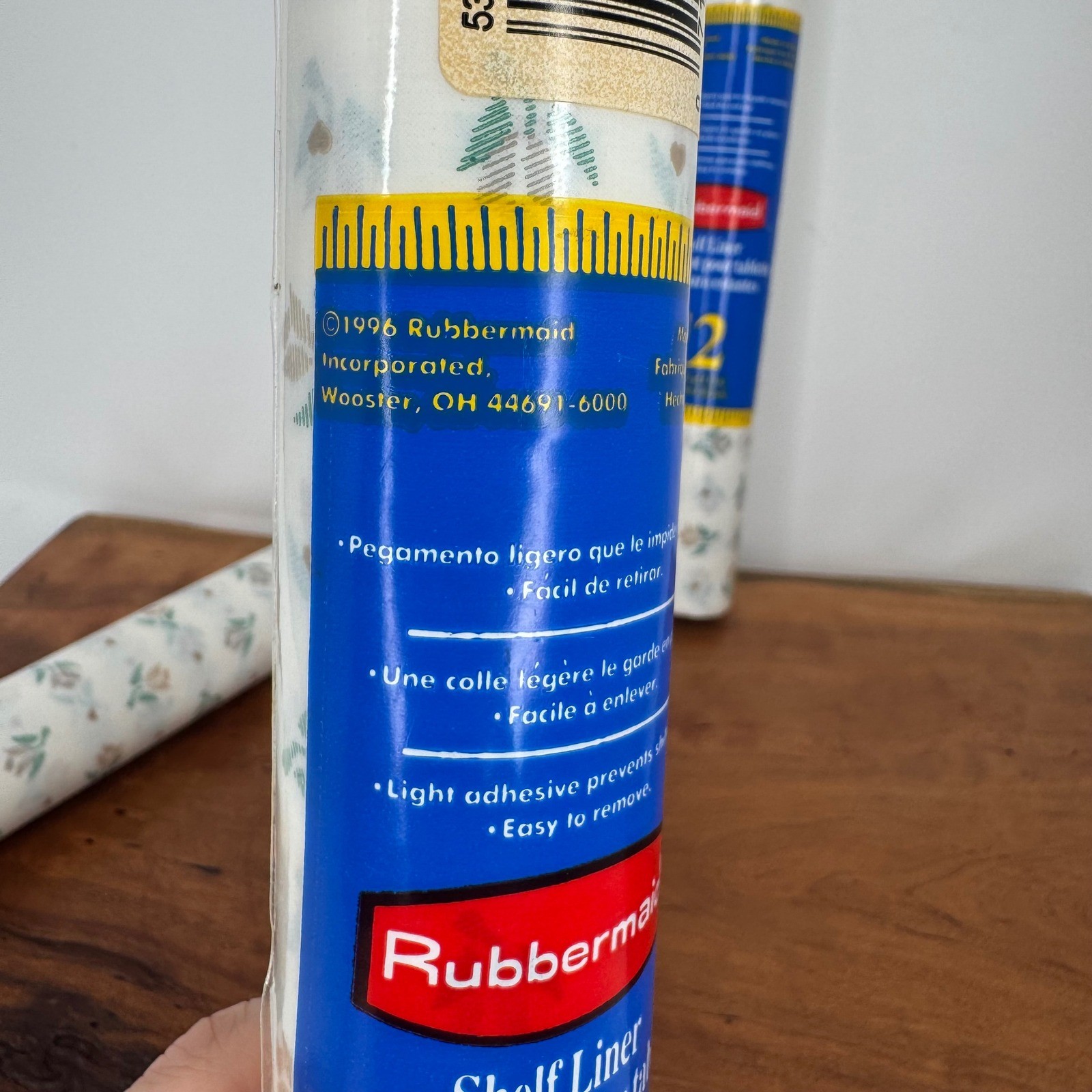 Vintage Rubbermaid Shelf Liner 2.5 Rolls Stitch Rose Floral 1996 Cottagecore