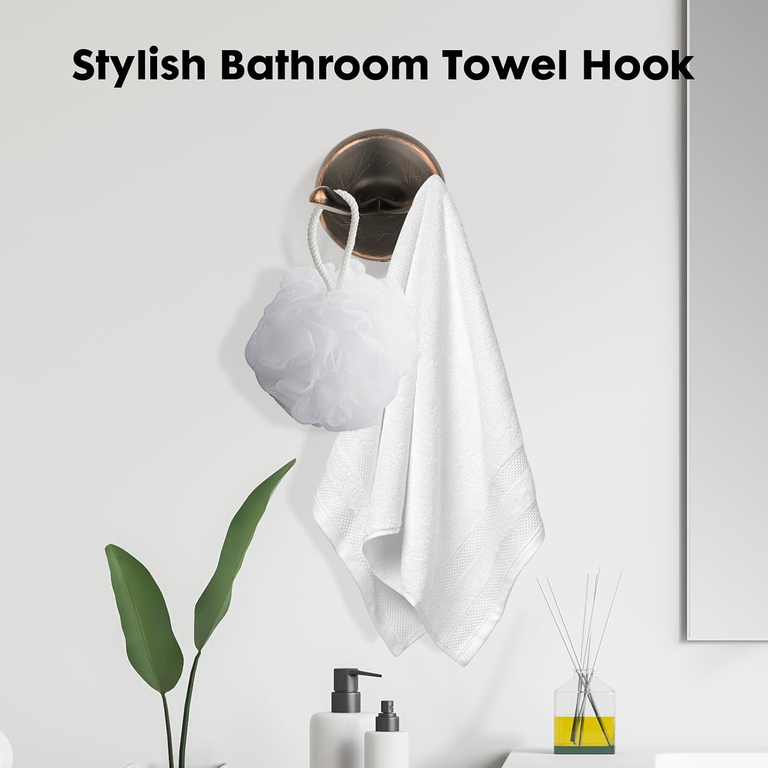 2 Pack Oil Rubbed Bronze Double Towel Robe Hook Wall Mount Bathroom