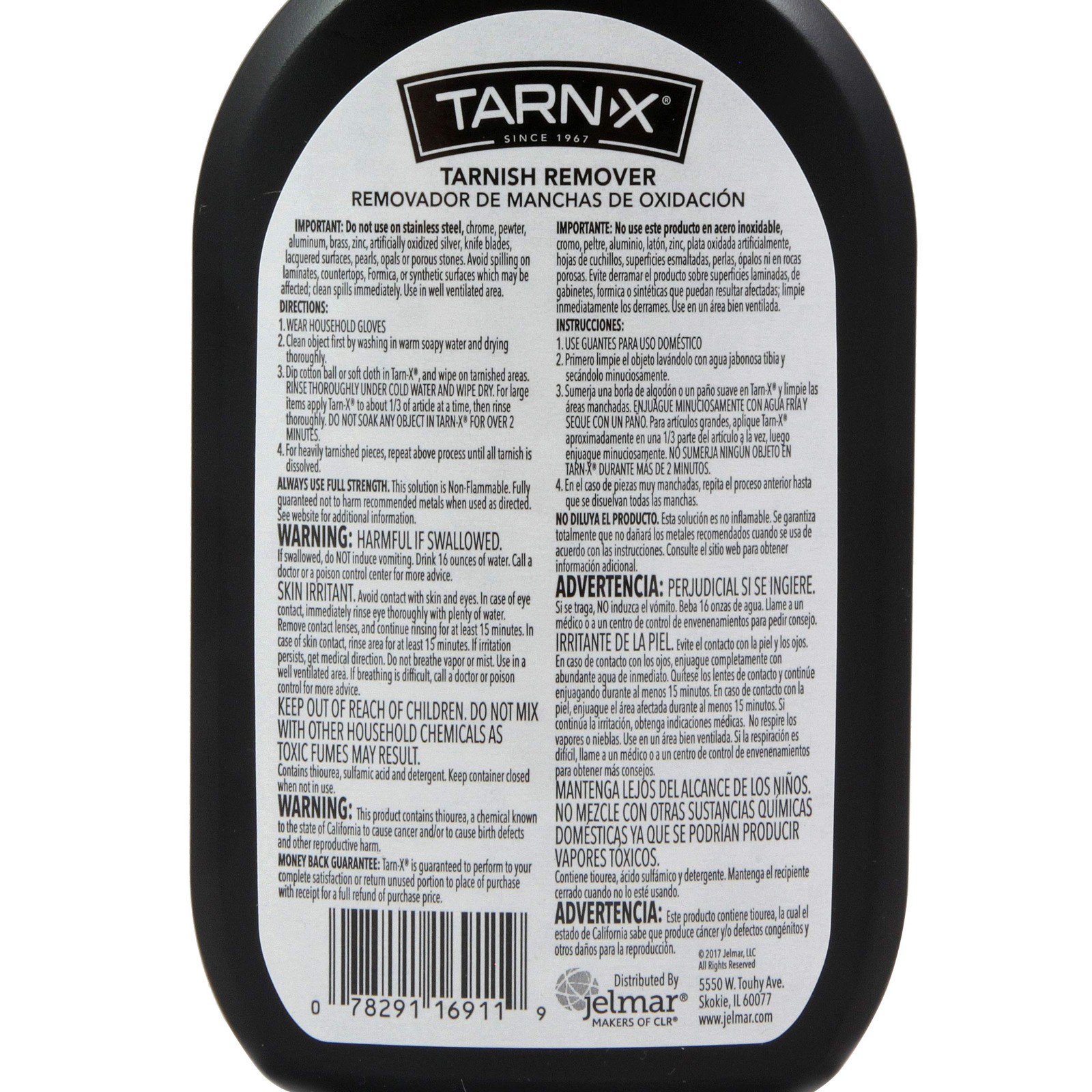 Tarnish Remover 12 Oz. Tarn-X Silver Gold Copper Clean & Polish Jewelry Cleaner