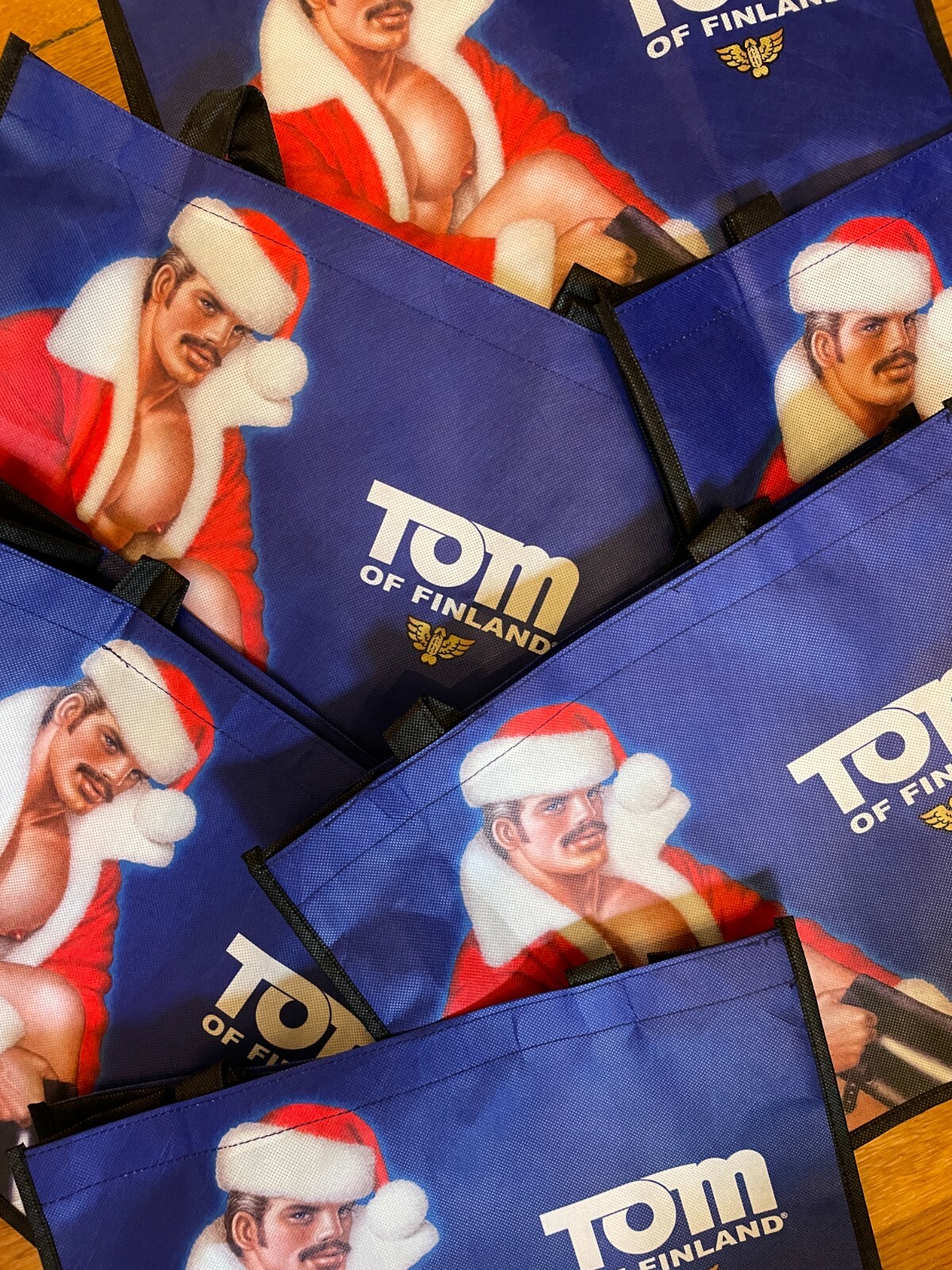 Tom of Finland Holiday / Christmas “Sexy Santa” Tote Bag