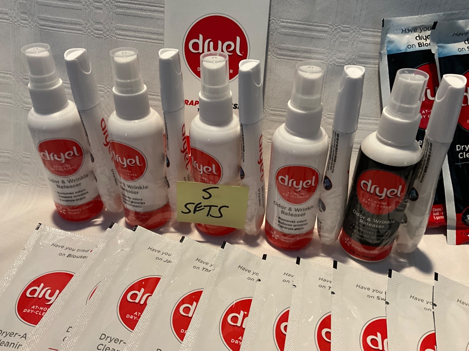 Dryel At-Home Dry Cleaner lot of 38 pieces see all pictures new from boxes