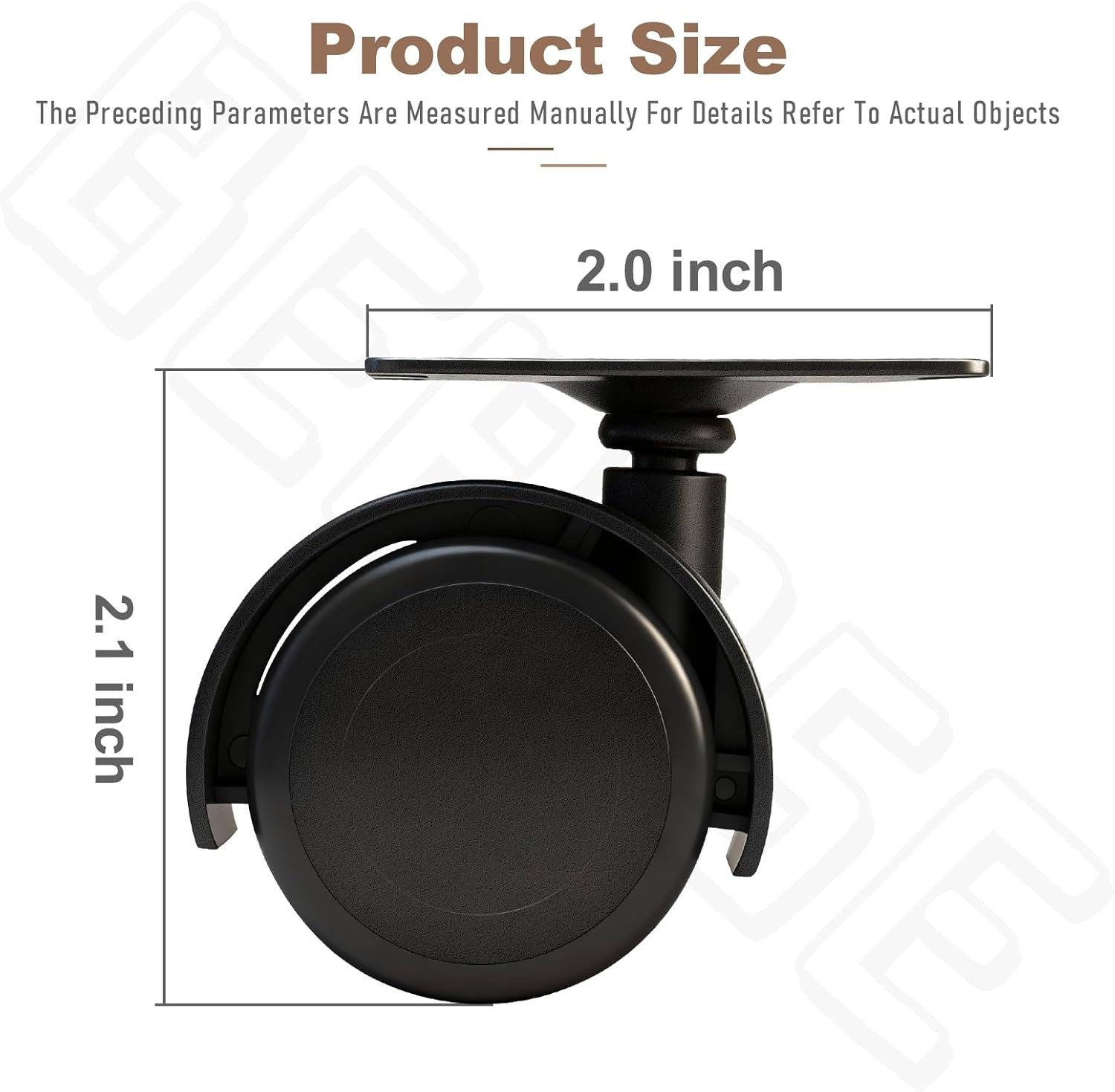 40mm Vacuum Dolly Wheel Plate Assembly Compatible with D4 D4C SE E E2, 4 Pack