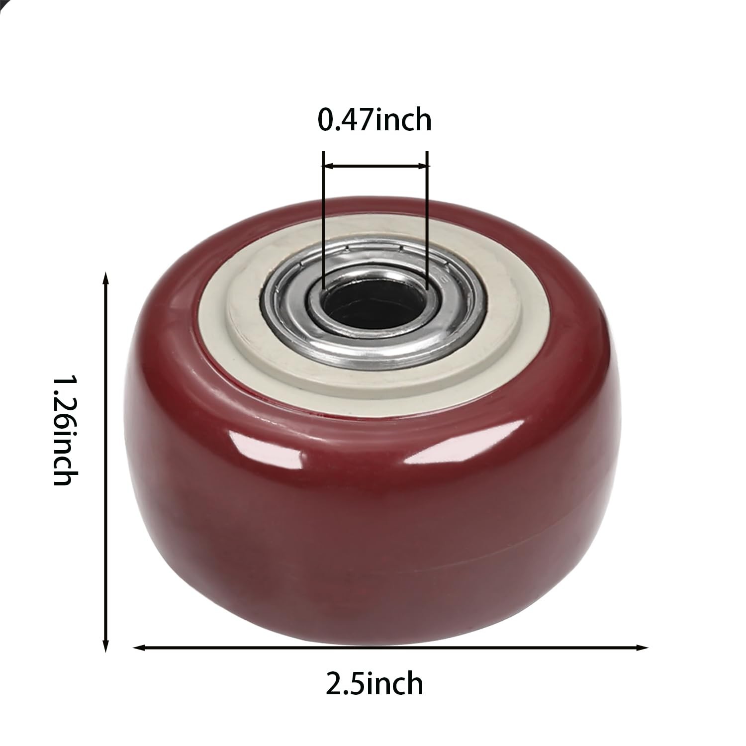 4 PCS 2.5 Inch Caster Wheels Heavy Duty Lockable Bearing Plate 220LBS 100KG