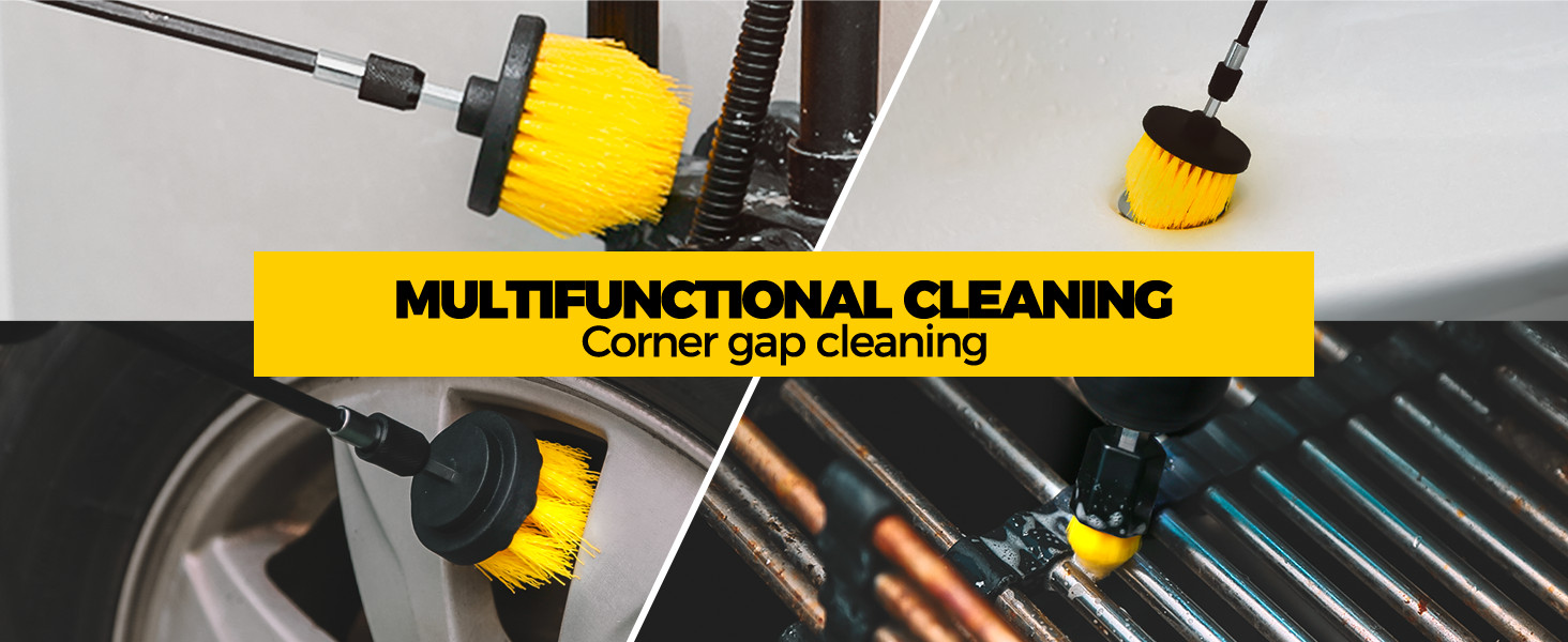 6Pack Drill Brush Power Scrubber Cleaning Brush Extended Long Attachment Set All