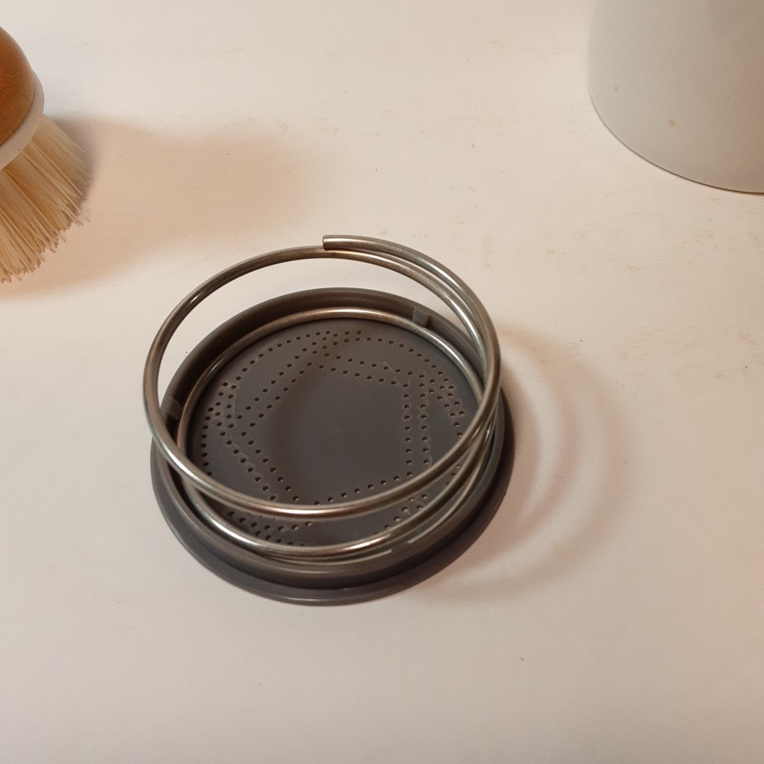 Bubble Up Ceramic Soap Dispenser & Bamboo Dish Brush Full Circle & Grove Brand