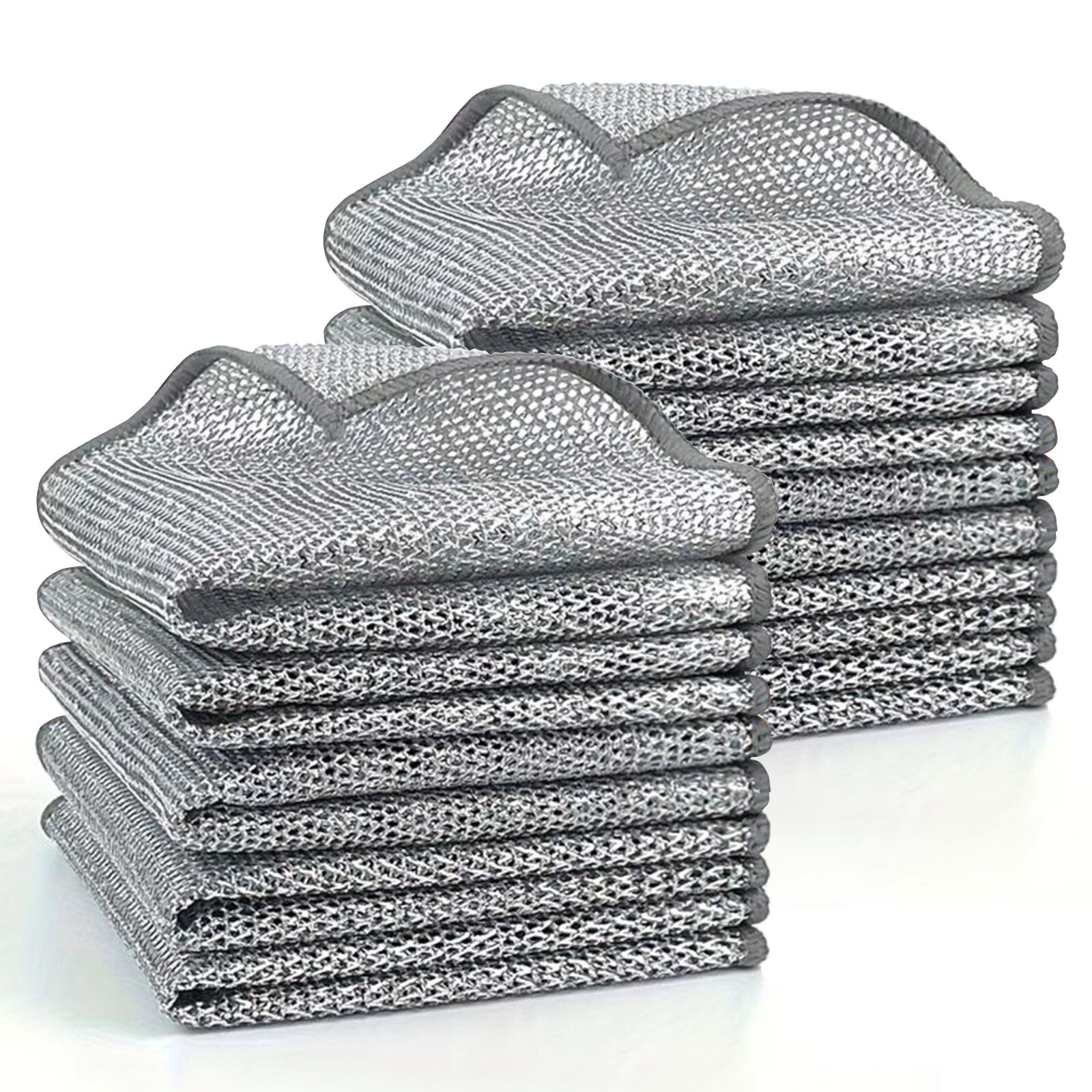 10-piece single square wire dishwashing cloth set
