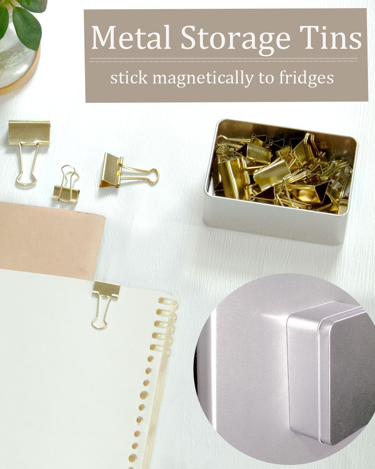 Assorted Binder Clips 0.75/1/1.25in assorted (0.75in, 1in, 1.25in), Gold