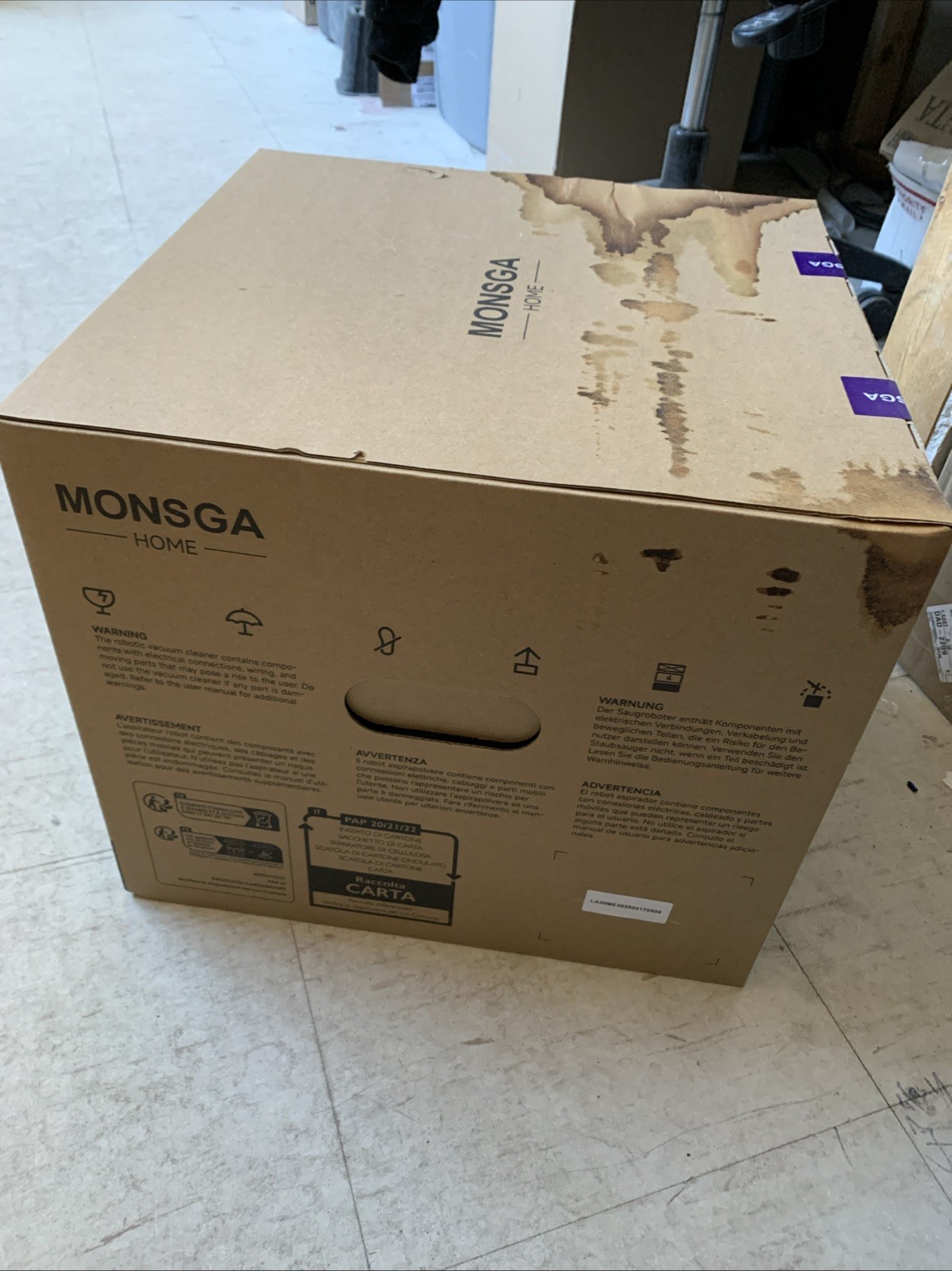 MONSGA MS1 Max Robot Vacuum Cleaner with Mop Function, 3.5 L Vacuum Cleaner
