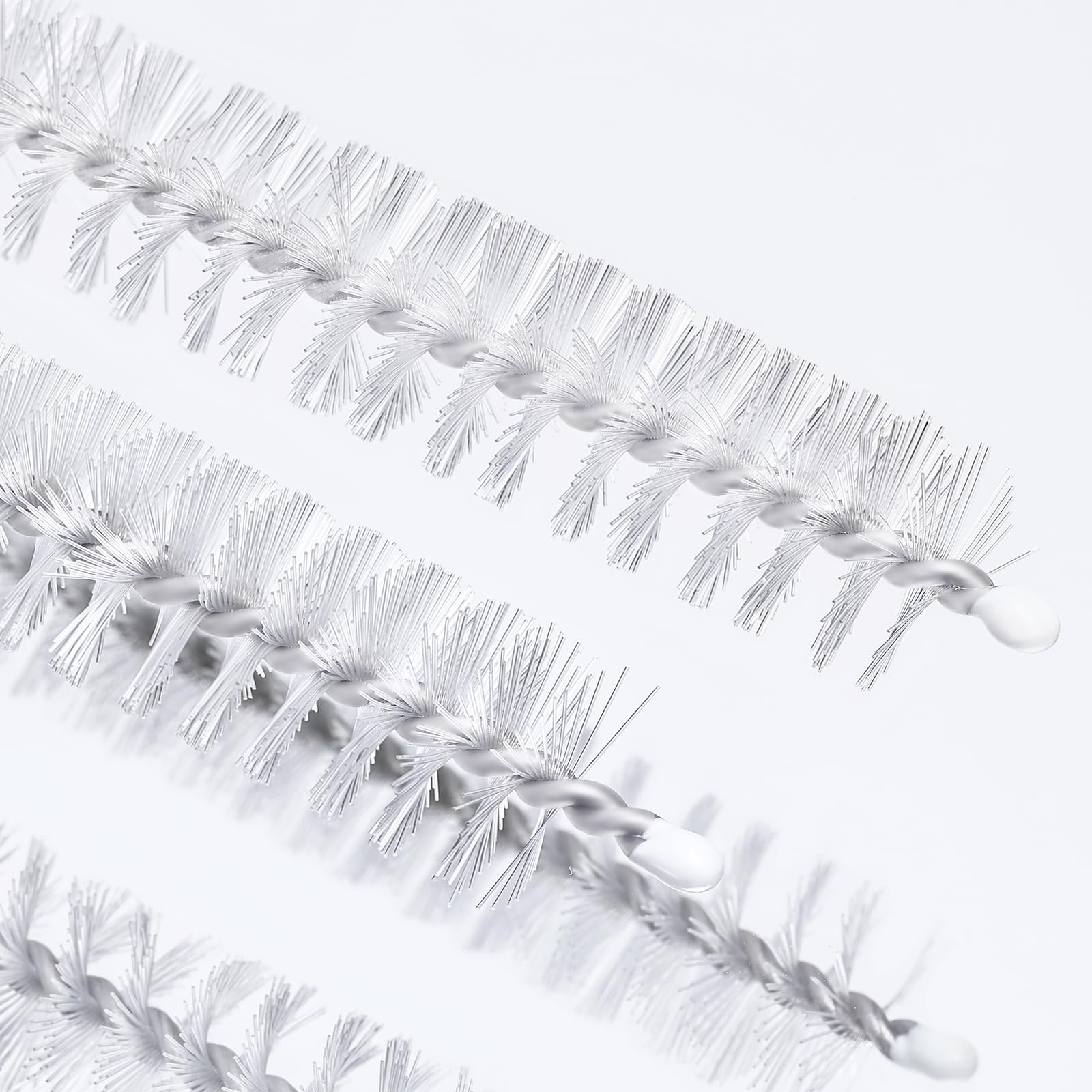 13in Straw Cleaner Brush, Extra Long, Bristles 13 INCHES, White/12+10+8mm