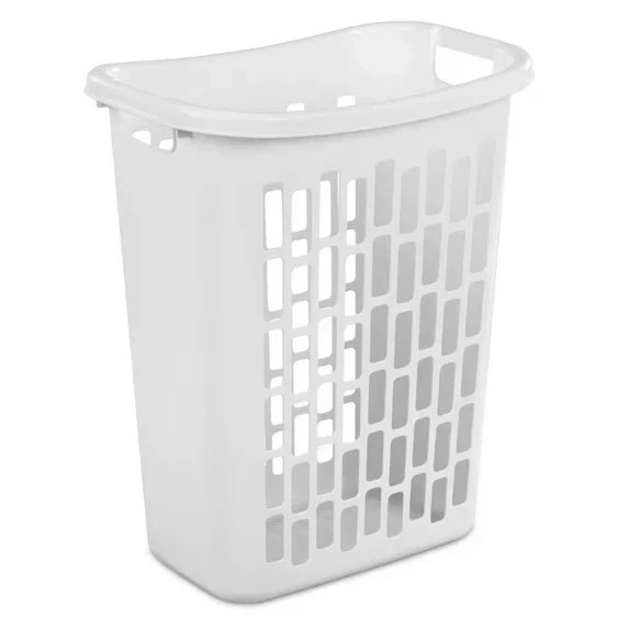 Mainstays Rectangular Open Laundry Hamper, Plastic White FAST SHIPPING USA..
