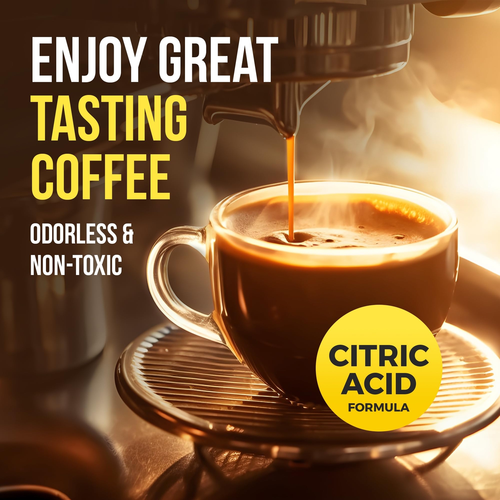 Descaling Powder Solution (6-Uses) Coffee Machine Descaler Cleaner