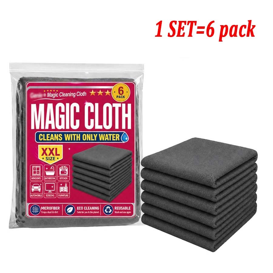 1-5Set Genie Magic Cleaning Cloth 6-Pack, Microfiber Cleaning Cloths, Reusable🔥