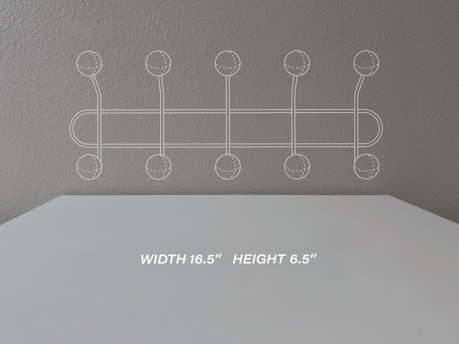 Mid Century Modern Metal Coat Rack Wall Hooks Entryway Organizer Minimalist