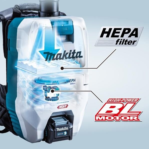 Makita VC008GZ 40V Brushless Backpack Type Vacuum Cleaner 2L 195W Body Tool Only