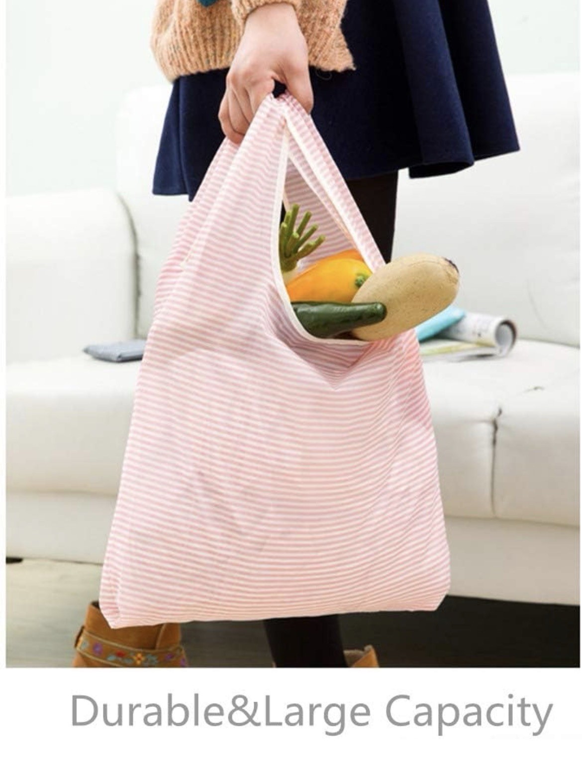 Reusable Shopping Grocery Bags Foldable 5 Pack, 25 x 15. 5 Inch Lightweight NEW
