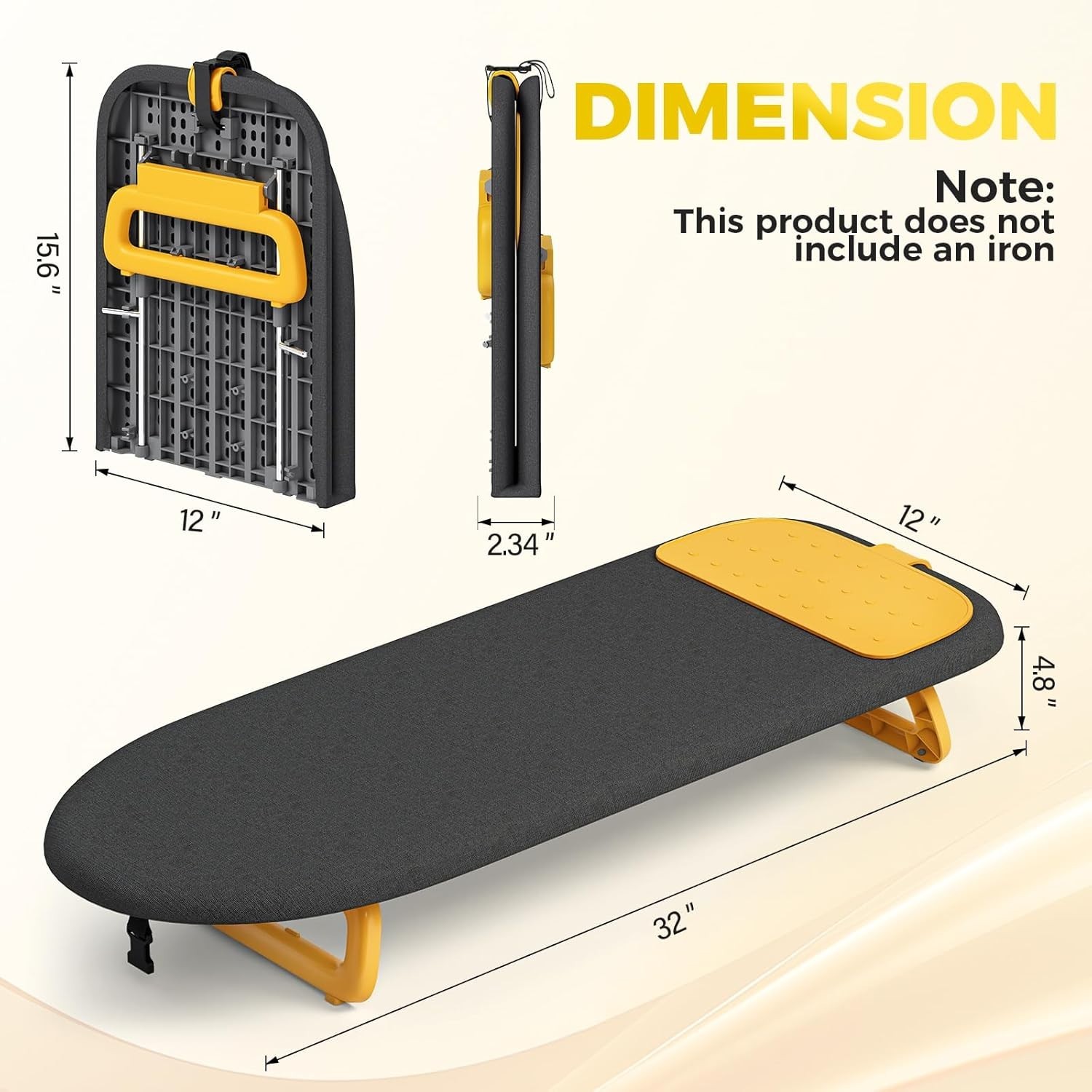 Compact & Foldable Ironing Board with Heat-Resistant Mat – Space-Saving Solution