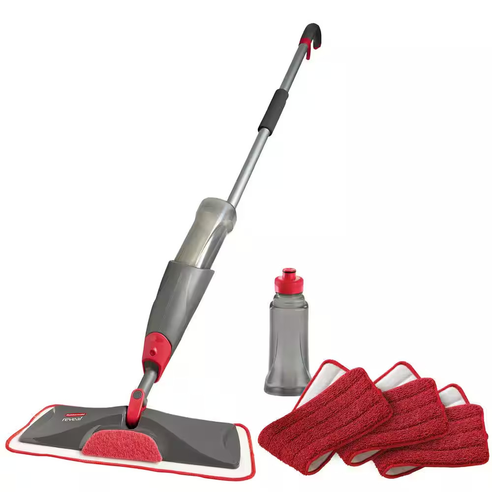 Reveal Floor Spray Mop 14 In. Flat Mop with Microfiber Mop Head