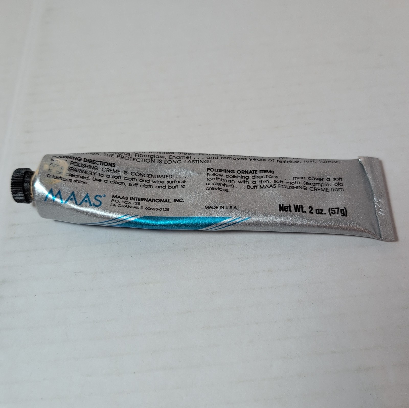 2oz Tube Maas Metal Polish Creme – Used 1.35 Oz Remain