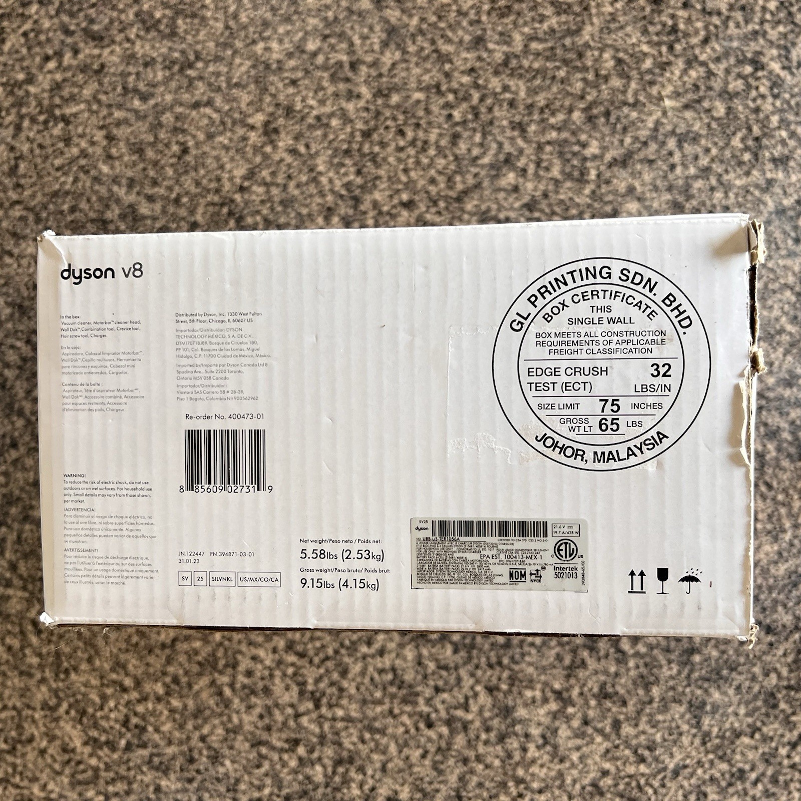 Dyson V8 Cordless Stick Vacuum Cleaner SV25 400473-01 New